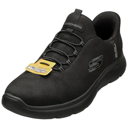 Skechers Herren Summits Korlo Hands Free Slip-in Sneaker, Schwarz, 42 EU - Herren-Sneaker mit Slip-In Design für müheloses Anziehen; ausgestattet mit luftgekühltem Memory-Schaum für optimalen Komfort und Druckentlastung.