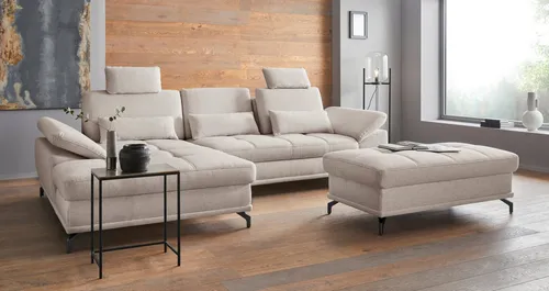 Places of Style Ecksofa Costello L-Form in beige von OTTO home