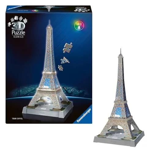 3D Puzzle Iconics: Eiffelturm mit Licht