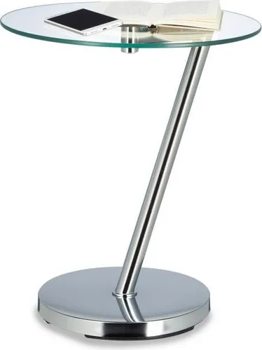 Beistelltisch aus Glas und Metall