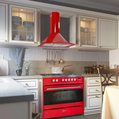 Gurari Gas Elektro Standherd 90cm Range Coocker Dunstabzugshaube 90 cm 1000m³/h