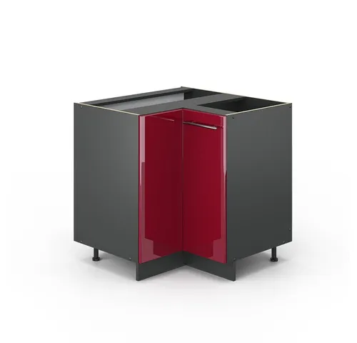 VICCO Eckunterschrank 87 cm Bordeaux Hochglanz in rot von Vicco