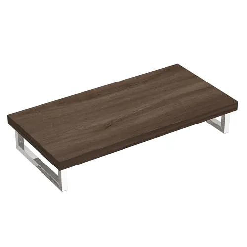doporro Waschtischplatte für Aufsatzwaschbecken 45x100cm - Waschplätze in eleganter Eiche-Optik, robust und pflegeleicht. Inklusive Edelstahl-Träger für hohe Tragkraft und praktische Handtuchhalterfunktion.