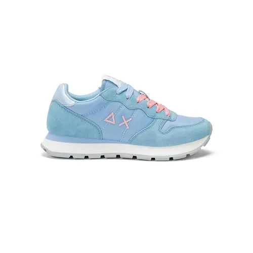SUN68 Unisex Ally SOLID Nylon Sneaker - Azzurro, 39 EU - Damen-Sneaker aus strapazierfähigem Nylon, ideal für einen sportlichen Look und bequemen Tragekomfort.