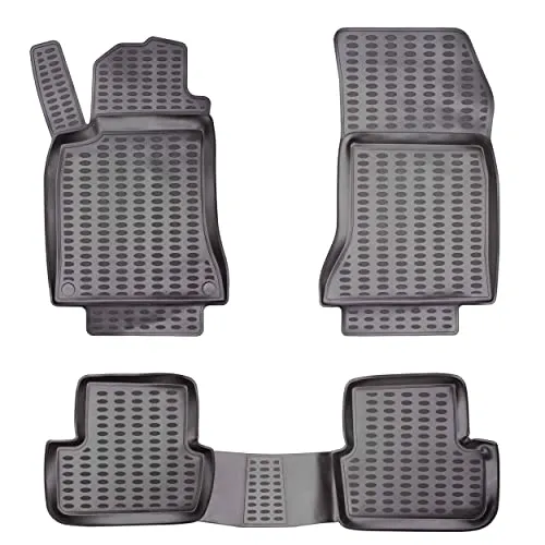 Elmasline 3D Gummimatten Set für KIA SPORTAGE 3 III 2010-2016 - Individuelle Fußmatten für KIA SPORTAGE III mit extra hohem Rand (5cm) für perfekten Schutz vor Schmutz und Flüssigkeiten. Pflegeleicht, langlebig und umweltfreundlich.