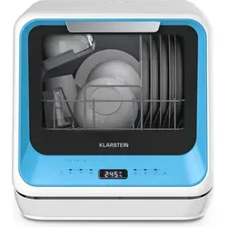 Klarstein Tischgeschirrspüler WQP4-2601 - Tischgeschirrspüler für kleine Küchen und Camping, nur 5 l Wasserverbrauch pro Zyklus und 7 Reinigungsprogramme für optimale Spülergebnisse.