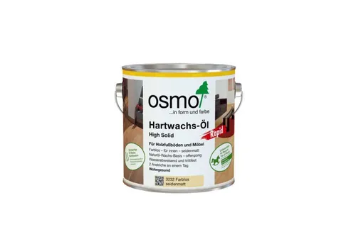 Osmo Hartwachs-Öl Rapid Farblos Seidenmatt 2,50 l - Osmo Hartwachs-Öl für Holzoberflächen, schützt und pflegt mit seidenmattem Finish, ideal für Möbel und Böden.