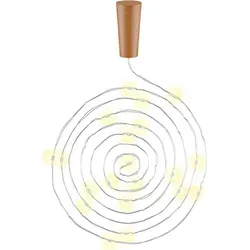 20er LED-Flaschen-Lichterkette - Braun/Silber 10 x