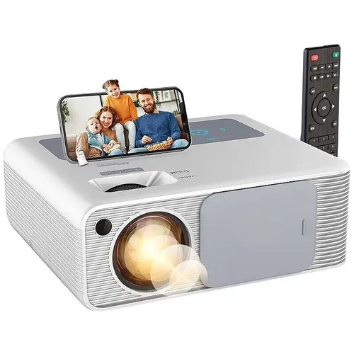 LED-Full-HD-Beamer, native 1080p, 800 ANSI-Lumen - LCD Beamer mit 800 ANSI-Lumen für brillante Bilder, ideal für Heimkino und Präsentationen.