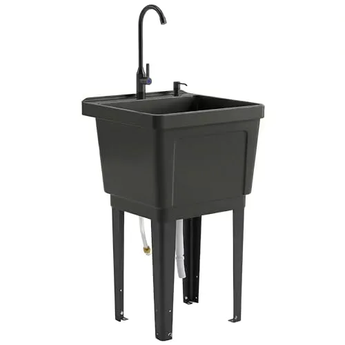 Camping Waschbecken mit Seifenspender und Wasserhahn