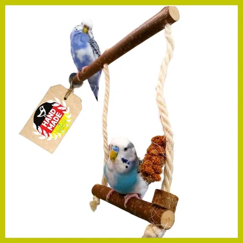 Vogelschaukel Vogelstange Sitzstange Vogelzubehör  Käfigzubehör Vogelspielzeug