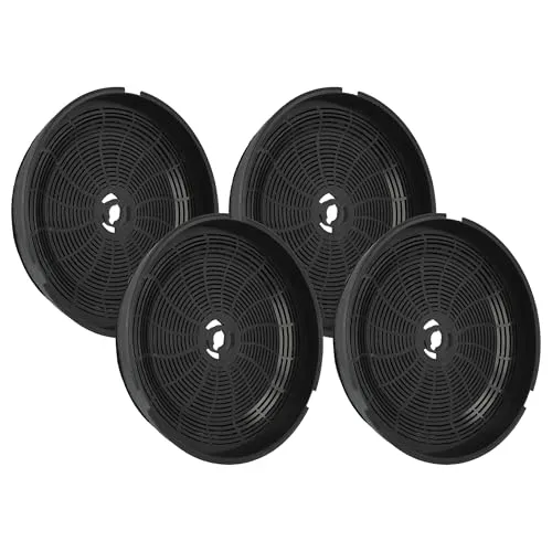 vhbw 4x Aktivkohlefilter kompatibel mit Smeg KC19AOE, KC16POE, KC16AOE, KA1VAE, 880977, KCI19POE, KCI19AOE, KC19POE, KC19BSE Dunstabzugshaube