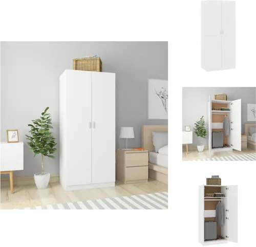 vidaXL Kleiderschrank Weiß 80x52x180 cm