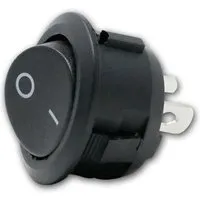 world-trading-net Wippenschalter Rund 1-polig EIN AUS Schwarz