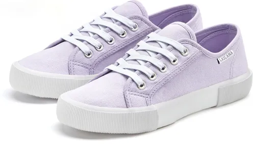 LASCANA Damen Sneaker in Helllila, Gr. 38 - Vegane Sneaker aus 100% Textil, zeitloser Style und bequeme Innensohle. Ideal für lässige Freizeitlooks!