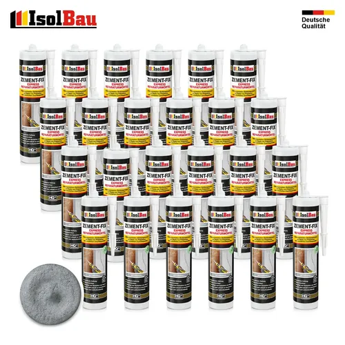 Reparaturmörtel Zement-Fix 24 x 300 ml Betongrau Fugenmörtel Express Rißacryl