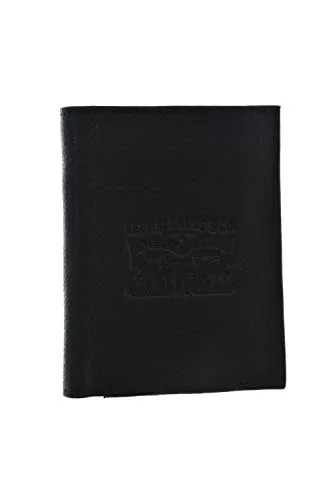 Levi's® VINTAGE TWO HORSE VERTICAL COIN WALLET - Herrenbörse aus hochwertigem Rindnappaleder mit schöner Prägung, 4 Kartenfächern und praktischem Münzfach – ideal für stilbewusste Männer.