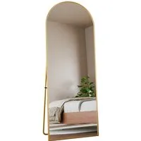 PXloue Ganzkörperspiegel Standspiegel Arched Gold 180x80cm