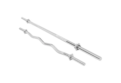 GORILLA SPORTS Langhantel Hantelstangen Set 170cm & SZ Curlstange 120cm - Langhantel Set für effektives Krafttraining, inklusive Langhantel und SZ-Curlstange, ideal zur Stärkung von Bizeps, Trizeps und Rumpfmuskulatur.