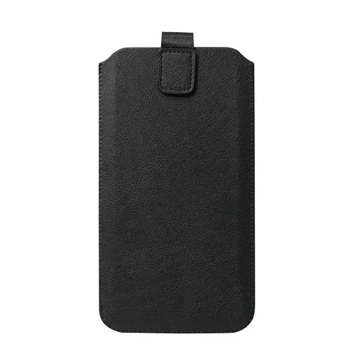 Handy-Hülle Smartphone Tasche Handy Hülle Etui Köchertasche Schwarz Uni 5,5