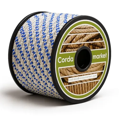 Cordamarket 8mm Seil, Weiß, 50mts