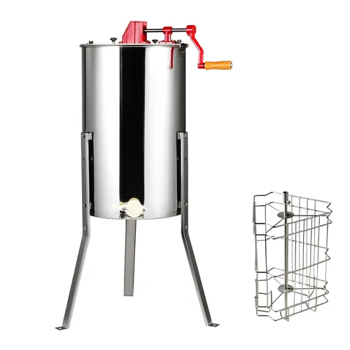 VEVOR Manuelle Honigschleuder 2/4 Rahmen - Honigschleuder aus rostfreiem Stahl für 2/4 Rahmen, ideal für Imker. Manuelle Bedienung ermöglicht präzises Schleudern und hohe Effizienz.