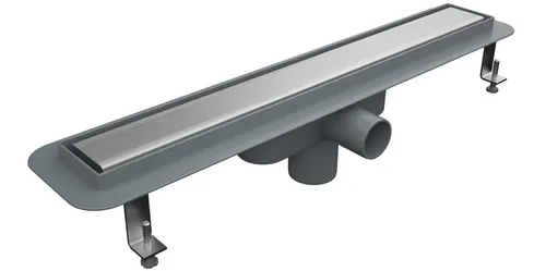MERT Bodenablauf Duschrinne mit Edelstahlrost 1000 mm - Hochwertige MERT Duschrinne mit gebürstetem Edelstahlrost, ideal für eine moderne Dusche. Robuste Bauweise sorgt für Langlebigkeit und einfache Installation.