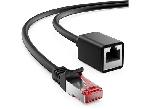 deleyCON deleyCON 1m CAT6 Patchkabel Verlängerung S/FTP Netzwerkkabel LAN DSL LAN-Kabel