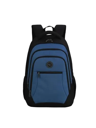 Aoking Unisex Rucksack Polyester Vegan Produkt Fashion XN2142 Schwarz und Blau 32x16x46cm, Black/Navy, Permanent