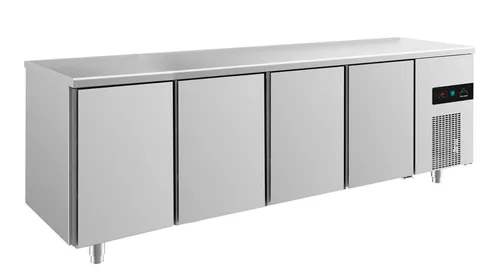Gastro Kühltisch 4 Türen Umluftkühlung 2330x700x850mm 632l -2/+8°C NEU