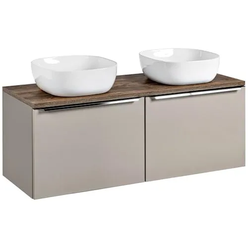 Lomadox Badmöbel Waschtisch-Unterschrank Set 120cm