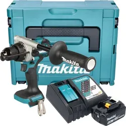 Makita DHP 492 RG1J Akku Schlagbohrschrauber 18 V mit 6,0 Ah Akku - Leistungsstarker Akku Schlagbohrschrauber für professionelle Anwendungen. Mit bürstenlosem Motor und 141 Nm Drehmoment für effizientes Arbeiten. Inklusive 6,0 Ah Akku und praktischem Systemkoffer.