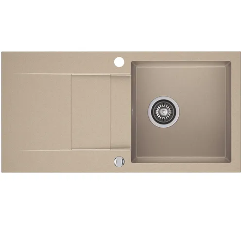 Granitspüle Waterfall 40 Beige 860 x 435 mm Küchenspüle Spülbecken