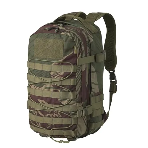 Helikon-Tex Raccoon Mk2 Patrol Line Rucksack, Rhodesian Camo - Trekkingrucksack mit 20 Litern Volumen, atmungsaktivem 3D-Mesh und PALS/MOLLE-System für individuelles Zubehör. Ideal für Outdoor-Abenteuer!