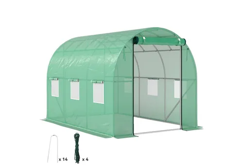 Outsunny Gewächshaus 200x300x200cm in grün von Outsunny