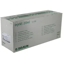 B.Braun Solo Spritzen 20ml, 2-teilig, steril, Einweg, 100 Stück - Präzise 2-teilige Einmalspritze mit exzentrischem Luer Konus. Ideal für einfache Handhabung und genaue Dosierung. Steril verpackt und latexfrei für hohen Komfort.