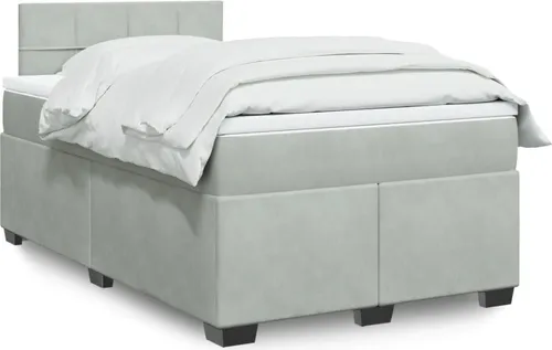 Maison Exclusive Boxspringbett Hellgrau 120x200 cm mit Matratze