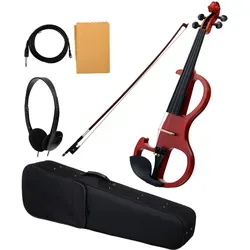 Classic Cantabile EV-90 E-Violine natur matt - E-Violine in 4/4 Größe mit hochwertiger Fichten-Decke und Ahorn-Korpus, inklusive Zubehör wie Koffer und Kopfhörer – ideal für Musiker, die flexibel und leise üben möchten.