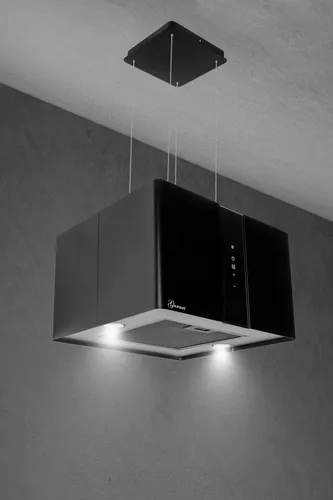 GCH I 331 45 BL PRIME Umluft Inselhaube Dunstabzugshaube 45cm 1000m³/h Schwarz