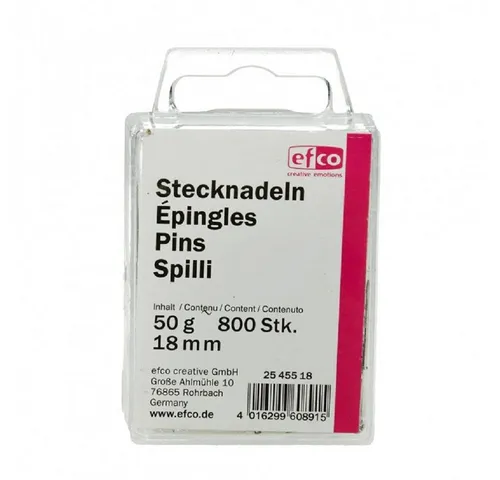 efco creative Stecknadeln Pailletten Eisen, 13 mm, 50 g ca. 1.000 Stk. vernickelt, 800 St., Bastel Artikel