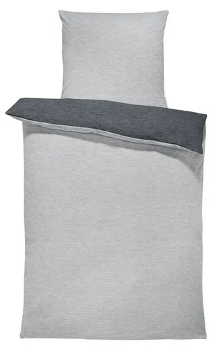 one-home Winter Biber Bettwäsche Meliert 4-teilig - Bettbezüge aus kuscheligem Flanell, ideal für kalte Tage. Set mit 2 Bett- und 2 Kissenbezügen in meliertem Design, warm und weich für gemütliche Nächte.