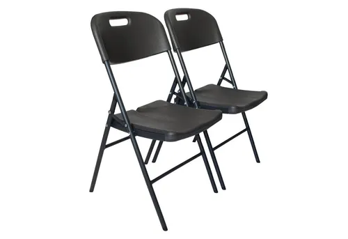 TRUTZHOLM Bierzeltgarnitur Klappstühle 2er Set - Bierzeltgarnituren, klappbare Gartenstühle mit schickem Design und hohem Sitzkomfort, ideal für Balkon und Camping, max. Tragkraft 150kg pro Stuhl.