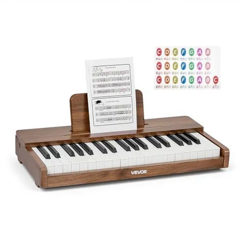 VEVOR Kinder Keyboard 37 Tasten – Digitales Holzklavier