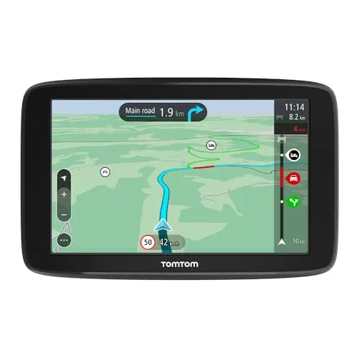 TomTom GO Classic - 5 Zoll Navigationsgerät mit Stauvermeidung, kostenlose Europa-Updates und kabellose Wi-Fi-Verbindung für effiziente Routenplanung