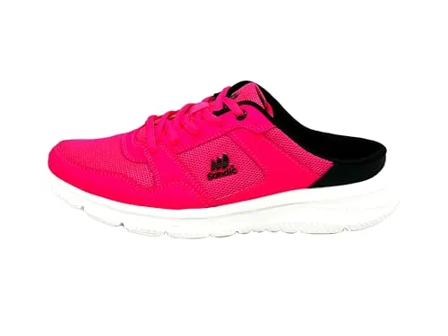 Ablovo® Damen Herren Pantoletten Sandalette Slipper Sabots Sneaker Freizeit (Fuchsia-Schwarz, EU Schuhgrößensystem, Erwachsene, Damen, Numerisch, M, 38)