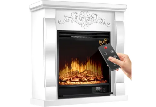 KESSER Elektrokamin mit LED 3D-Flamme in weiß von Kesser