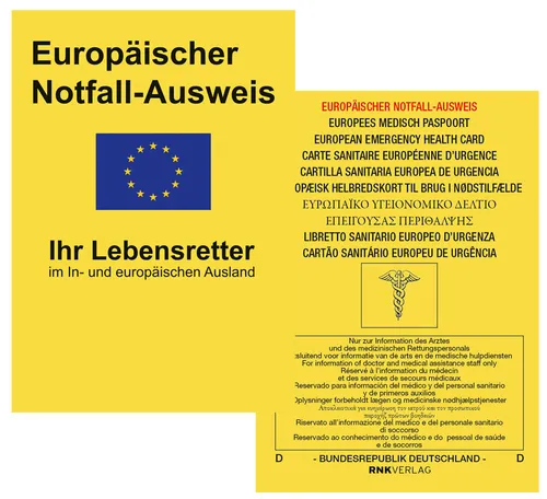 Produktbild RNK Europäischer Notfallausweis 105 x 75 mm