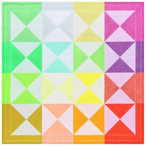 Le Jacquard Français Serviette Origami Multico 4er Pack - Hochwertige Servietten aus 100% Baumwolle, gewebtes Design in bunten Farben, perfekt für festliche Anlässe und tägliche Tischdekoration.