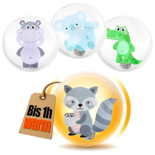 com-four® 4X Taschenwärmer Wildtiere