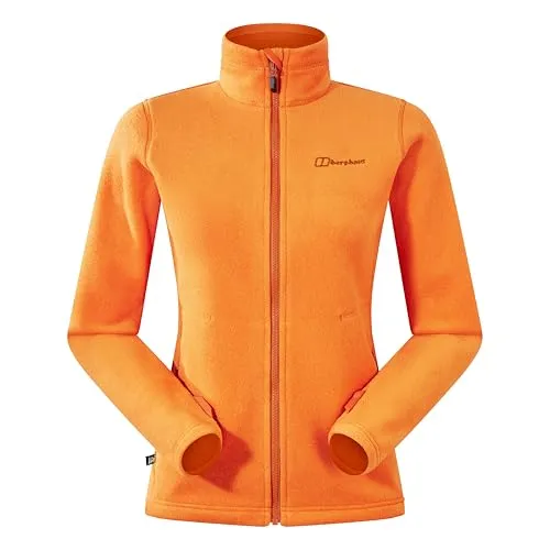 Berghaus Women's Prism PT Interactive Jacket - Fleecejacke in Orange, Größe 10 - Damen Midlayer und Fleecejacken zum Skifahren - Hochwertige Polartec-Fleecejacke, ideal für Wanderungen und Freizeit, sorgt für Wärme und Komfort.